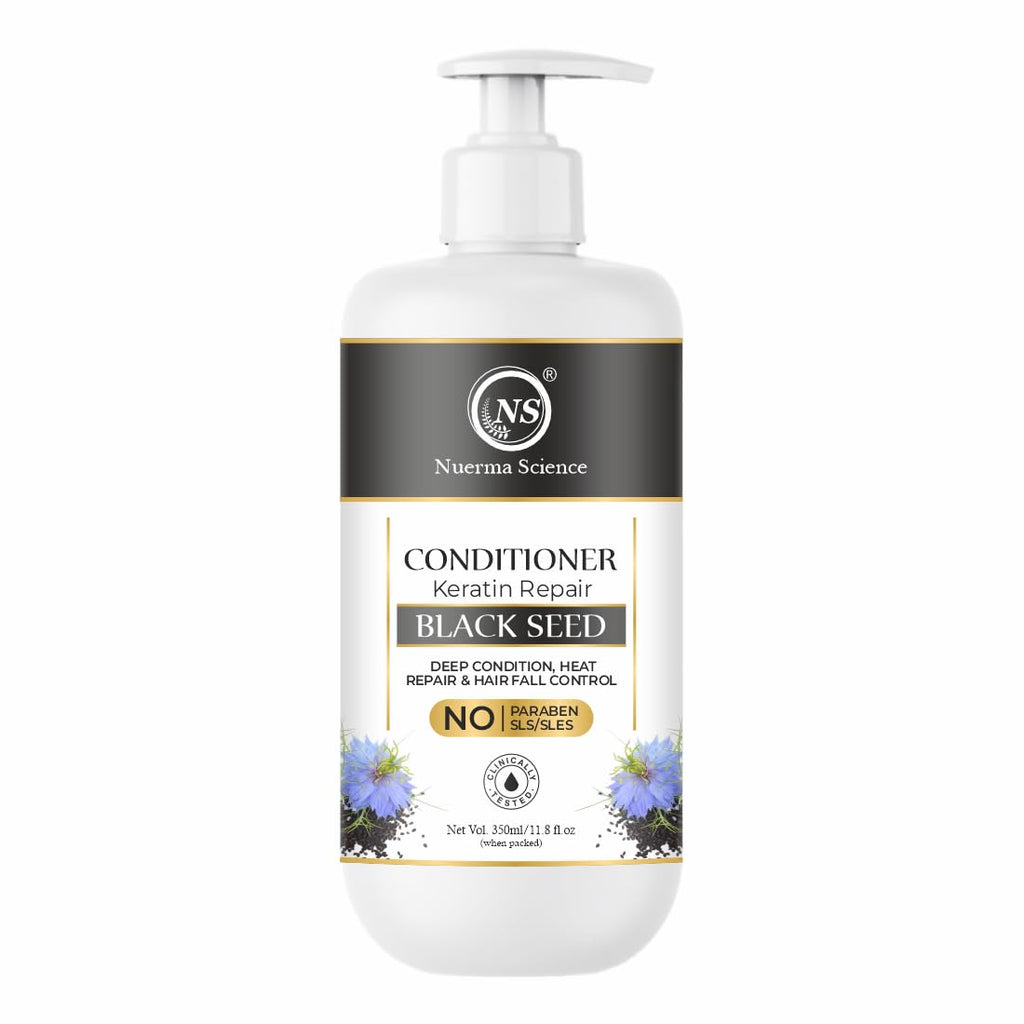 Nuerma Science Keratin Repair Black Seed Hair Conditioner to Deep Cleanse, Heat Repair & Hair Fall Control | Grocsy