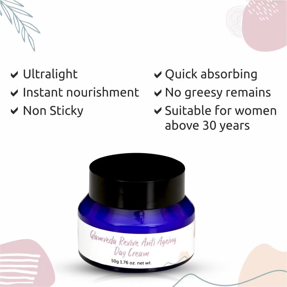 Glamveda Revive Anti Ageing Day Cream | Grocsy