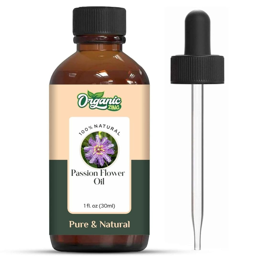 Organic Zing Passion Flower (Passiflora) Oil | Pure & Natural Essential Oil for Aroma, Diffusers, Skincare & Massage | Grocsy