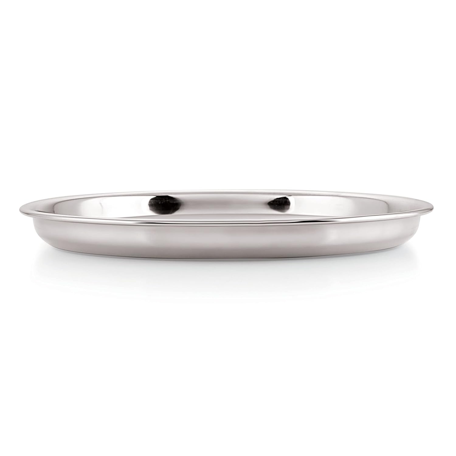 HAZEL Stainless Steel Plate Set for Dinner Launch, Set of 2, 28.5 cm, Medium | Grocsy