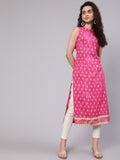 Aks Ethnic Motifs Printed Straight Kurta | Grocsy