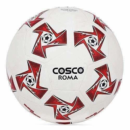 Cosco Roma Foot Ball, Size 5 (White/Red) | Grocsy