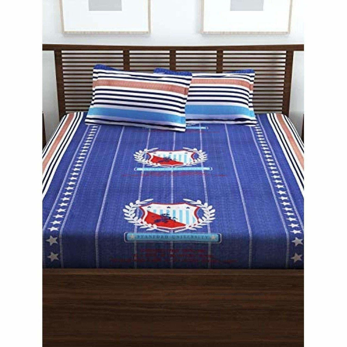 Buy Cotton Double Bedsheet with Pillow Covers | Grocsy