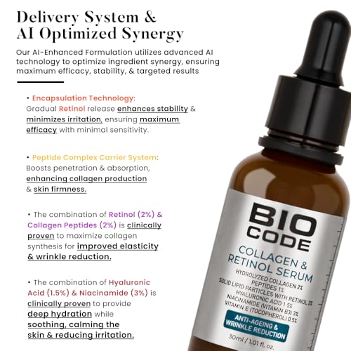 Bio Code Hydrolyzed Collagen & Retinol Serum | Grocsy