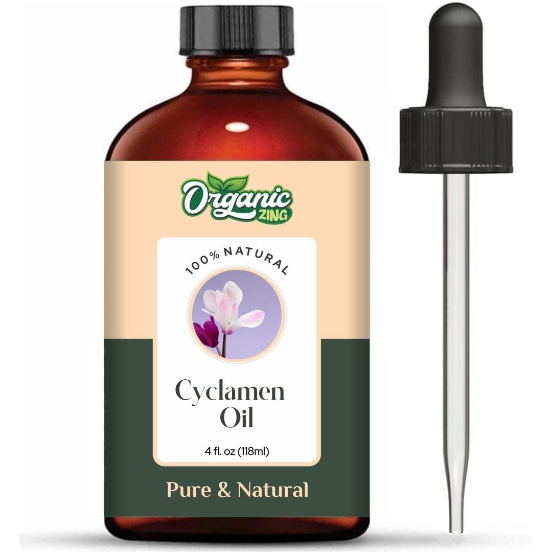 Organic Zing Cyclamen (Cyclamen persicum) Oil | Pure & Natural Essential Oil for Skincare, Aroma and Diffusers | Grocsy