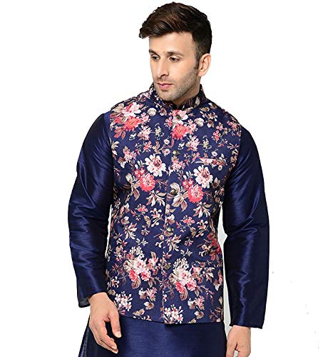 ABH Lifestyle Men's Floral Nehru Jacket | Grocsy