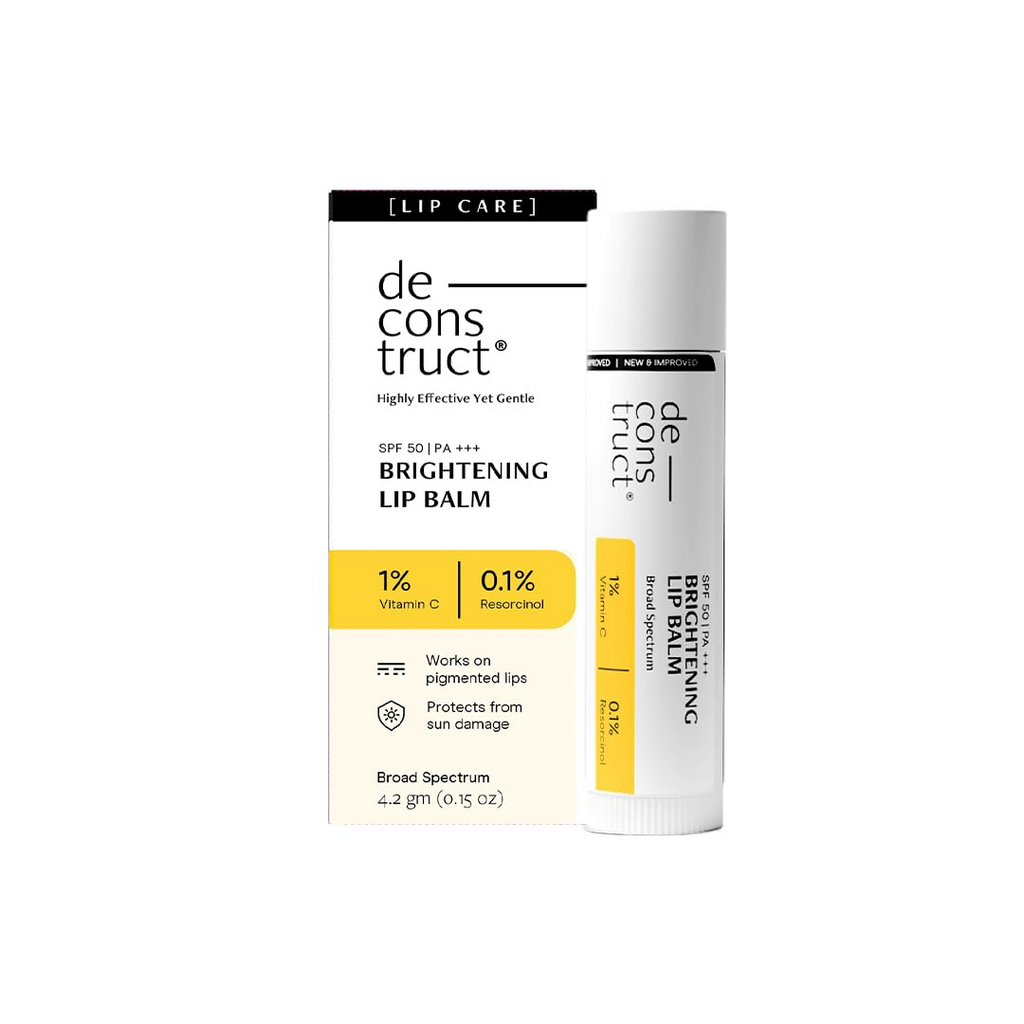 Deconstruct Brightening Lip Balm with SPF 50 - For Dark, Pigmented, Dry, Flaky Lips | Grocsy