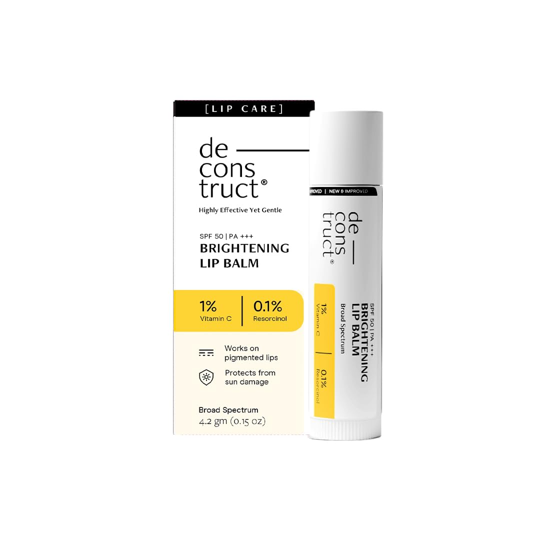 Deconstruct Brightening Lip Balm with SPF 50 - For Dark, Pigmented, Dry, Flaky Lips | Grocsy