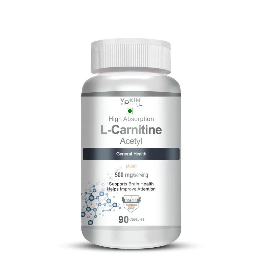 Vokin Biotech L-Carnitine Acetyl (ALCAR)- Support Brain Health- 500 mg | Grocsy