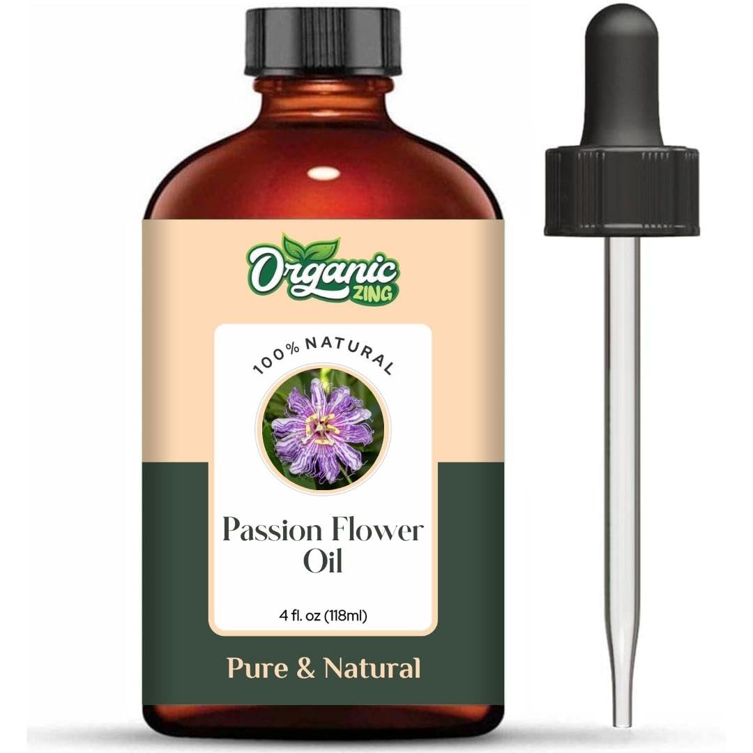 Organic Zing Passion Flower (Passiflora) Oil | Pure & Natural Essential Oil for Aroma, Diffusers, Skincare & Massage | Grocsy