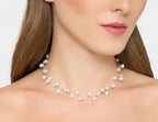 Silver-Toned Alloy Denty Look Pearl Necklace - The Pari | Grocsy