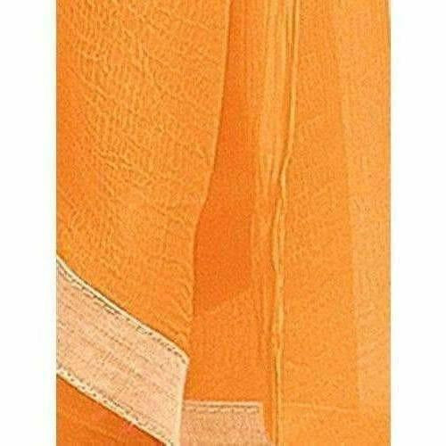 Chanderi Silk Unstitched Peach Color Dress Material | Grocsy