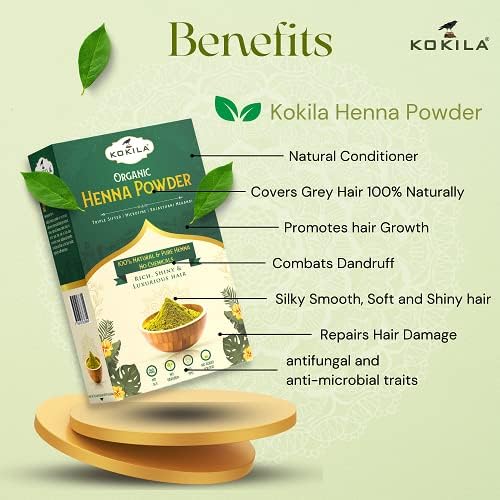 Kokila 100% Natural Organic Henna Leaves Powder For Natural Hair Color | Grocsy