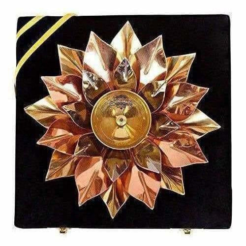 Copper Plated Lotus Design Diya | Grocsy