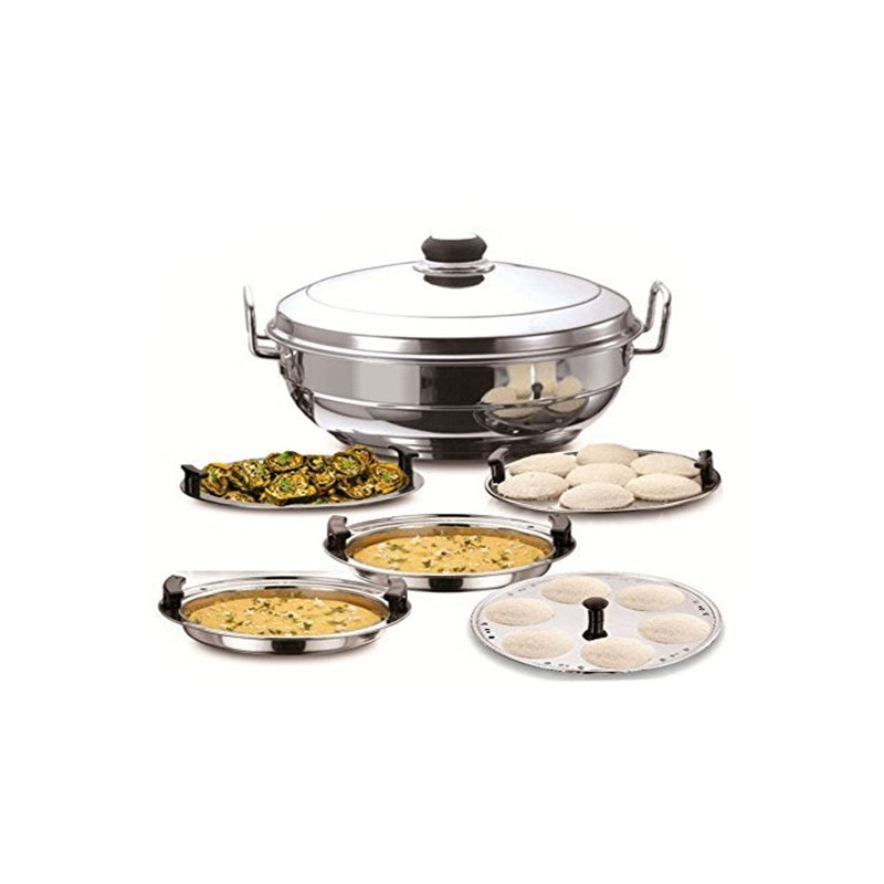 Kitchen Sandwich Bottom Multi kadai Idly Cooker Dhokla and Plate | Grocsy