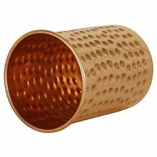 Pure Copper Glass Cup Volume 350ml - Set of 2 | Grocsy