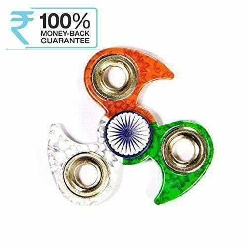 Indian Flag Tri Colour Print Fidget Metal Hand Spinner, Multi Color | Grocsy