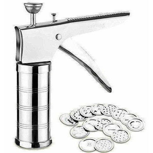 Stainless Steel Kitchen Press Maker with 12 Pieces | Grocsy