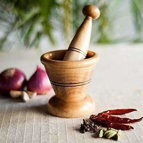 Wooden Spice Masher Mortar & Pestle | Grocsy