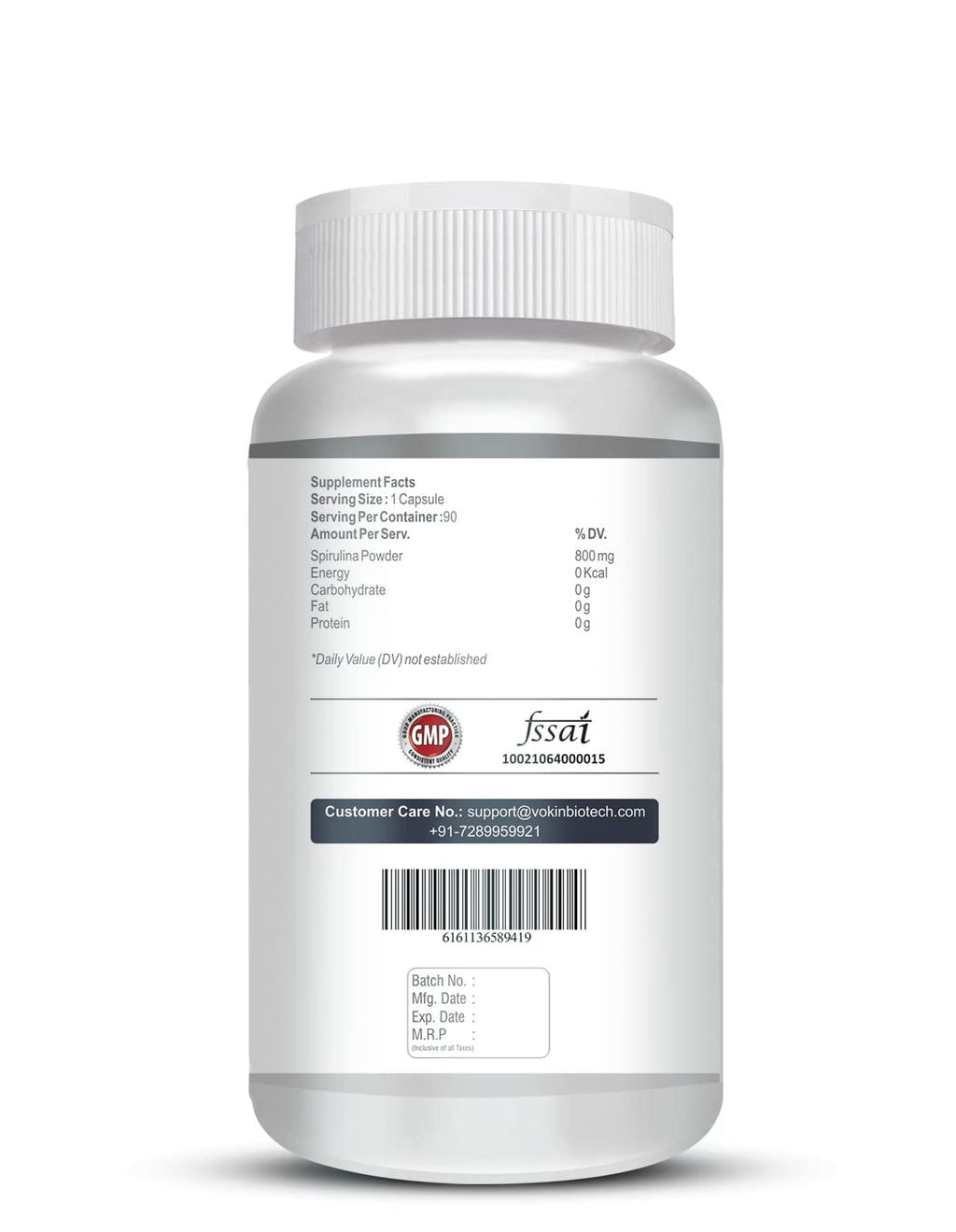 Vokin Biotech Spirulina- Support Heart Health and Liver Health -800mg | Grocsy