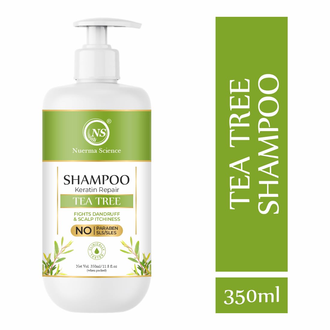 Nuerma Science Keratin Repair Tea Tree Shampoo for Shine, Soft & Frizz-Free Hair Damage Repair | Grocsy