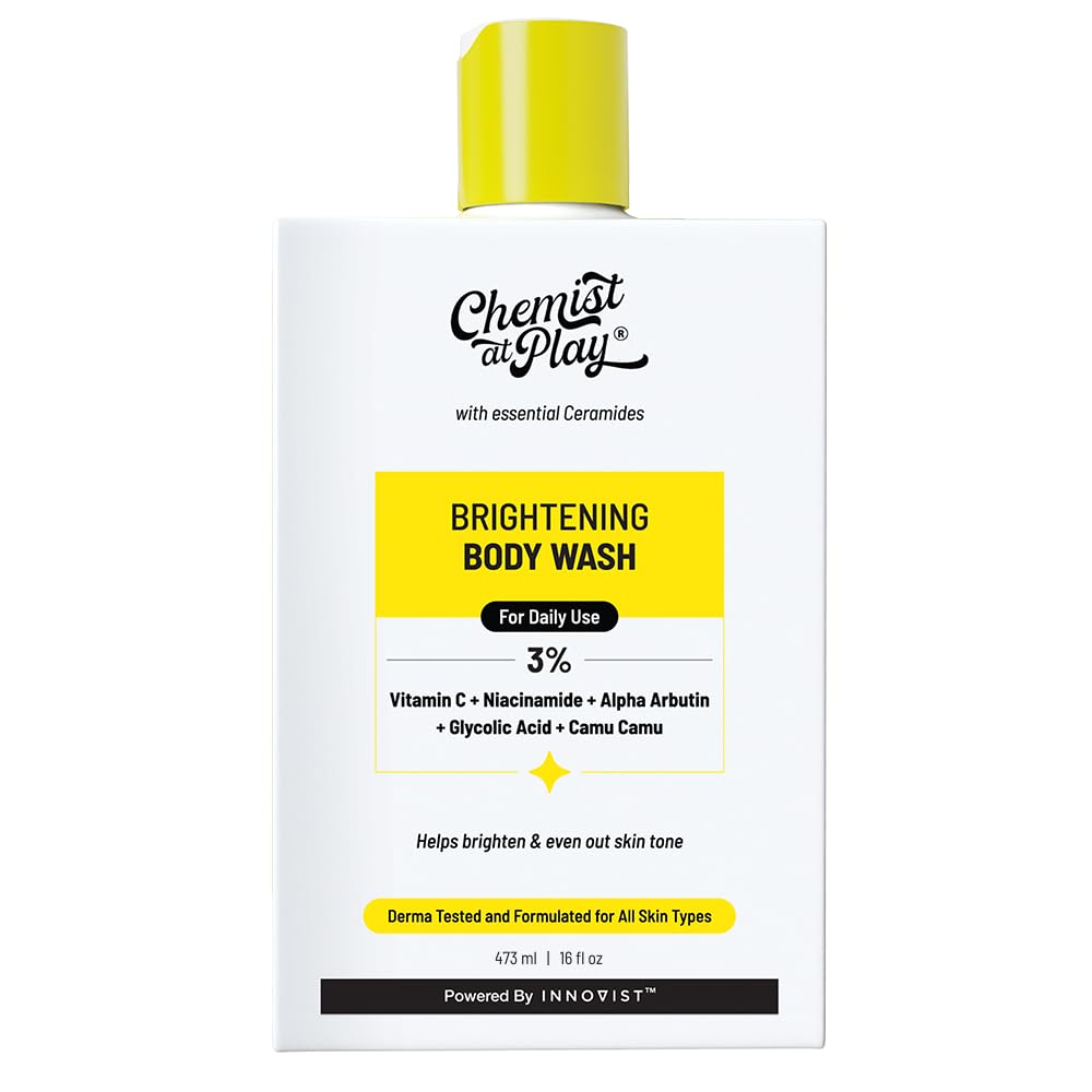 Chemist At Play Brightening Body Wash for Reduces Fades Dark Spots, Evens out Skin Tone Vitamin C with Camu Camu | Grocsy