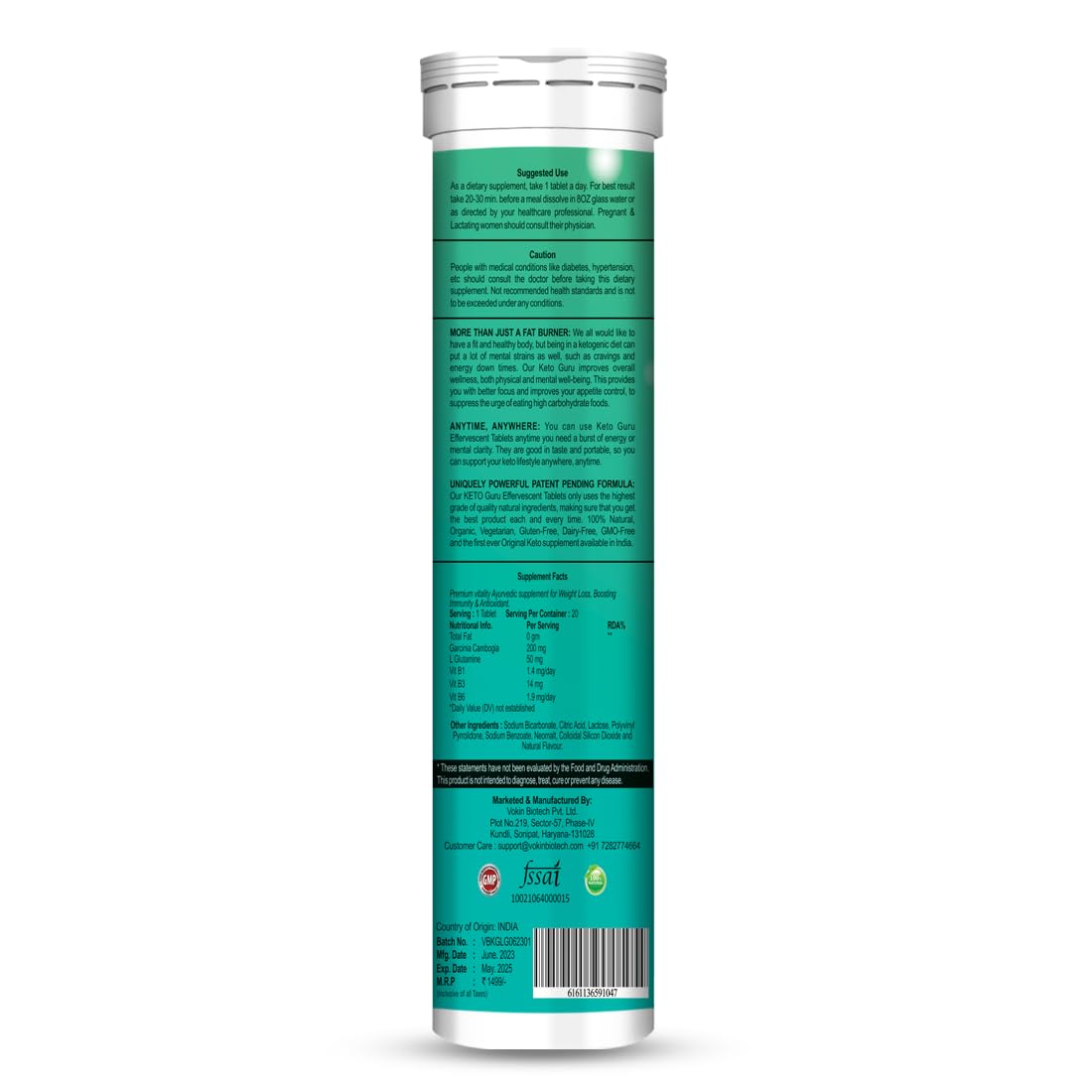 Vokin Biotech Keto Guru For weight Loss With Effervescent Water Soluble Tablets | Grocsy