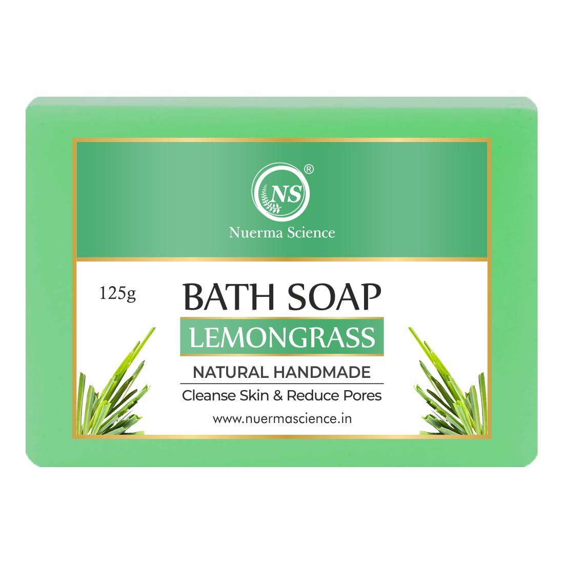 Nuerma Science Lemongrass Bath Soap | Cleanse Skin & Reduce Pores | Grocsy