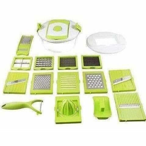 Plastic Fruit and Vegetable Cutter Set (15-Pieces) | Grocsy
