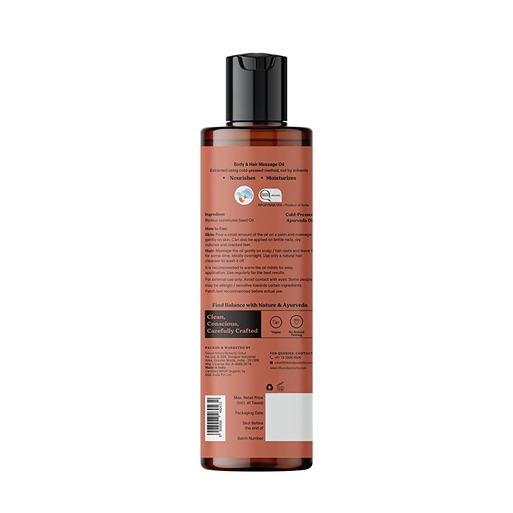 Life and Pursuits Organic Castor Oil For Hair Growth & Skin | Grocsy