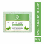 Nuerma Science Basil Scrub Bath Soap | For Acne, Blemishes & Pimples Control | Grocsy