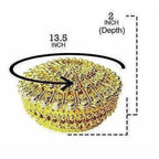 Golden - Decorative Organza Potli Basket (Pack Of 6) | Grocsy