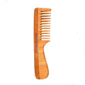 Ivory Natural Handle Kacchi Neem Comb For Gentle Detangling & Scalp Nourishment For Hair | Grocsy