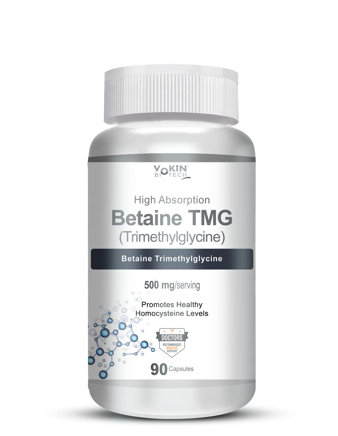 Vokin Biotech Betaine Trimethylglycine (TMG) for Support Healthy Homocysteine Levels | Grocsy