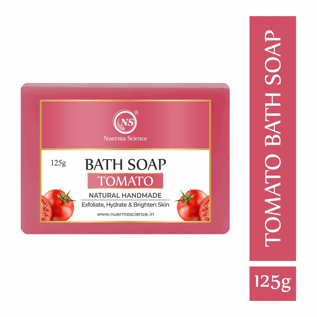 Nuerma Science Tomato Bath Soap | Exfoliate, Hydrate & Brighten Skin | Grocsy