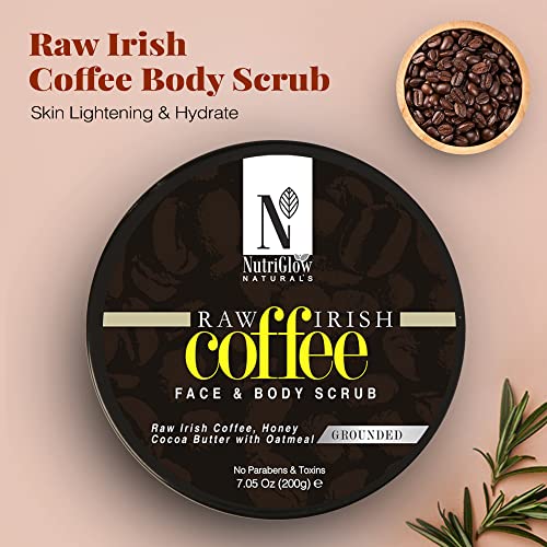 NutriGlow NATURAL'S Raw Irish Coffee Face & Body Scrub | Grocsy