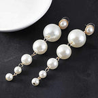 Gold-Polished Alloy Pearl Droplets Earrings - The Pari