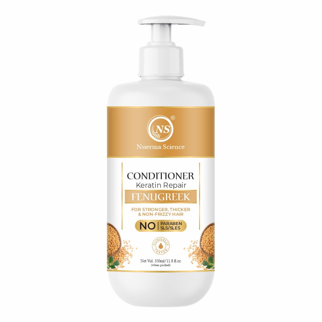 Nuerma Science Keratin Repair Fenugreek Hair Conditioner for Stronger, Thicker & Non-Frizzy Hair | Grocsy