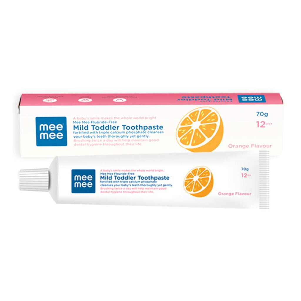 Mee Mee Fluoride-Free Mild Toddler Toothpaste - Orange Flavor | Grocsy