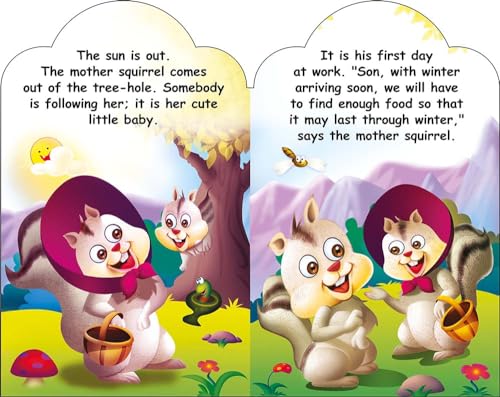 Sawan Set Of 5 Story Books Baby Animals Series (Adventurous Cub,Baby Squirrel,Baby Dinosaur,City Calf & Baby Mouse) [Board Book] Sawan | Grocsy