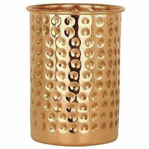 Pure Copper Glass Cup Volume 350ml - Set of 2 | Grocsy