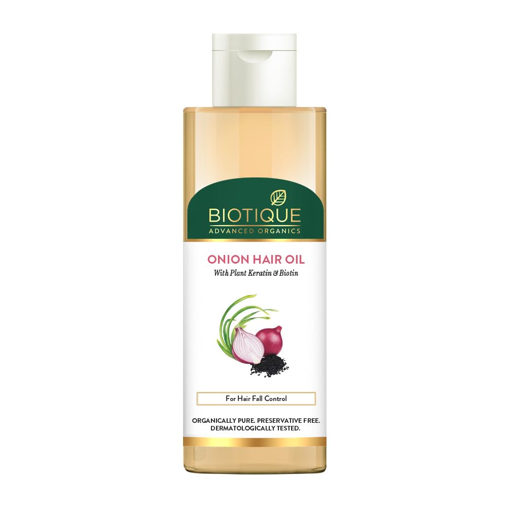Biotique Advanced Organics Onion Black Seed No-Sticky No-Greasy Hair Oil | Grocsy