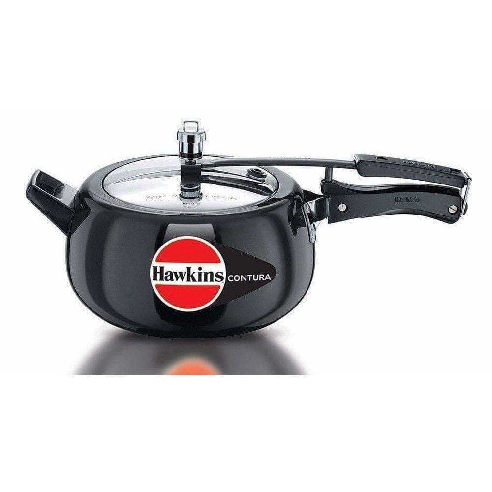 Hawkins Black - Anodized Aluminium Pressure Cooker, 3.5 Litres | Grocsy