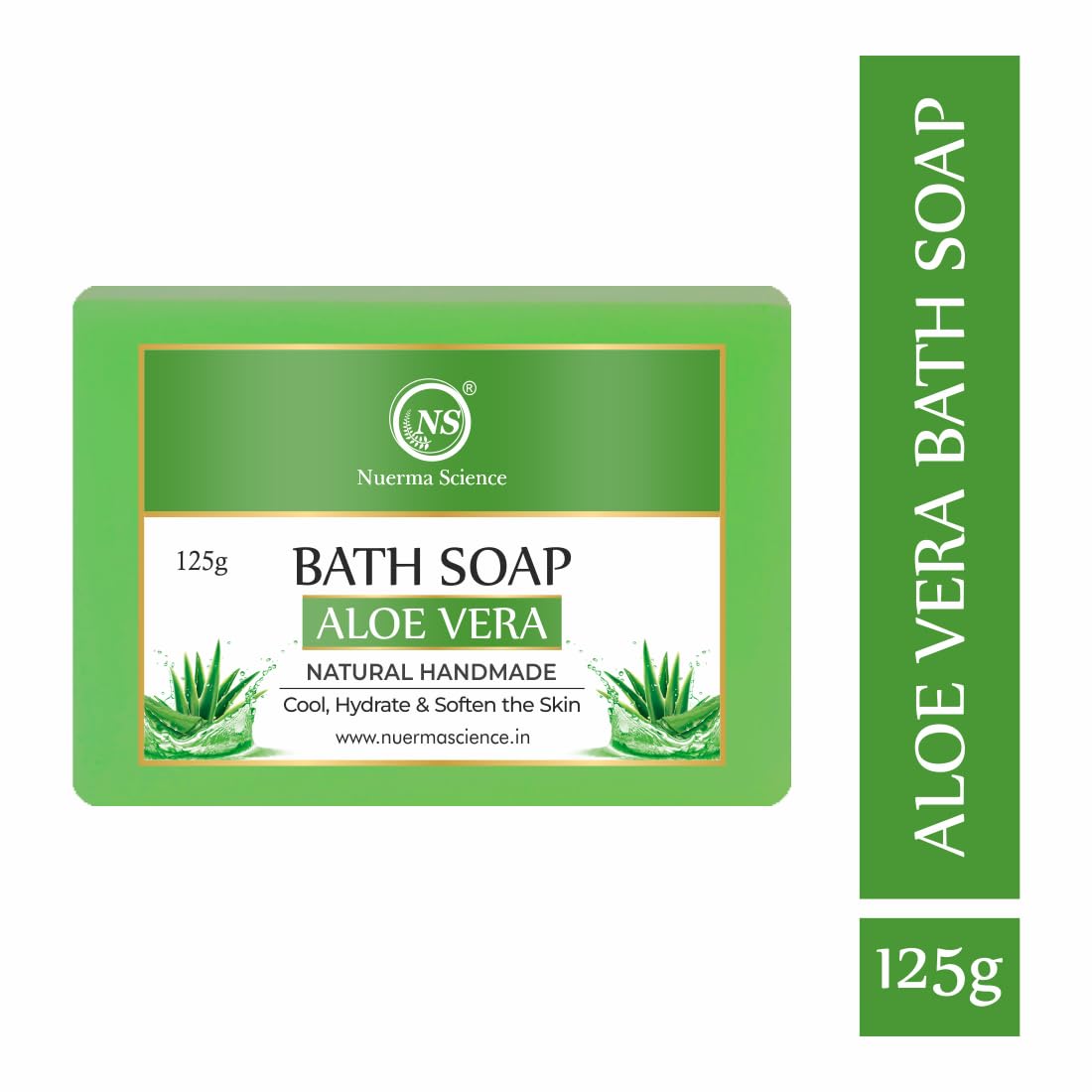 Nuerma Science Aloe Vera Bath Soap | Hydrates & Rejuvenates Skin | Grocsy