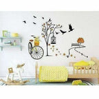 Wall Sticker for Living Room(Ride Through Nature, Ideal Size on Wall : 140 cm x 100 cm),Multicolour | Grocsy
