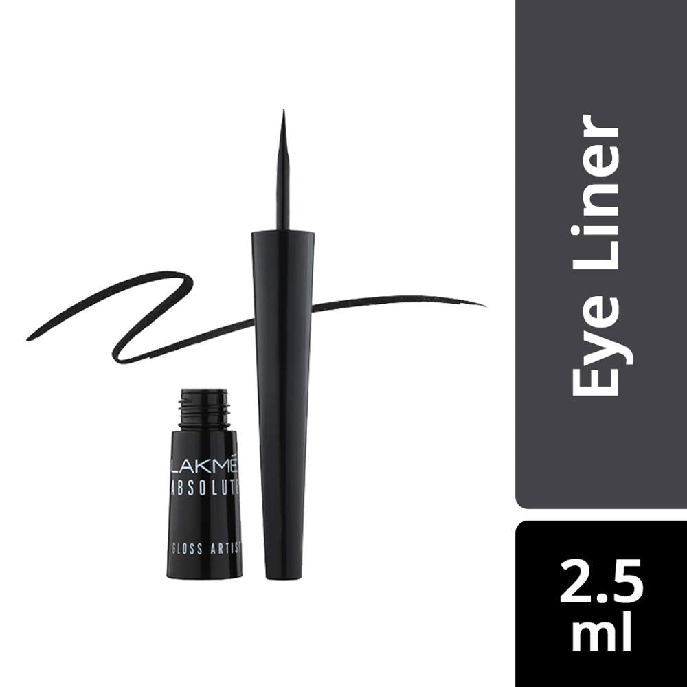Lakme Absolute Gloss Artist Eye Liner - Black | Grocsy