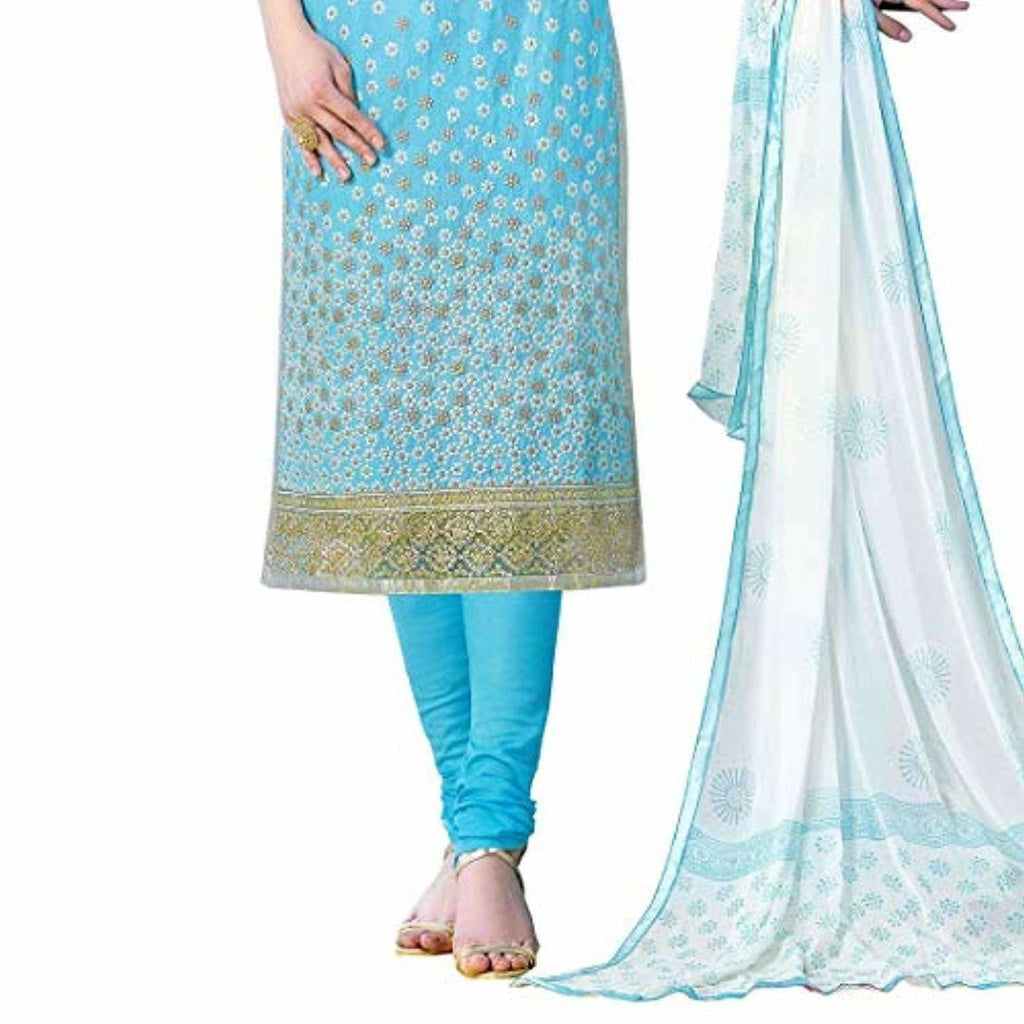 Cotton Salwar Suit Blue | Grocsy