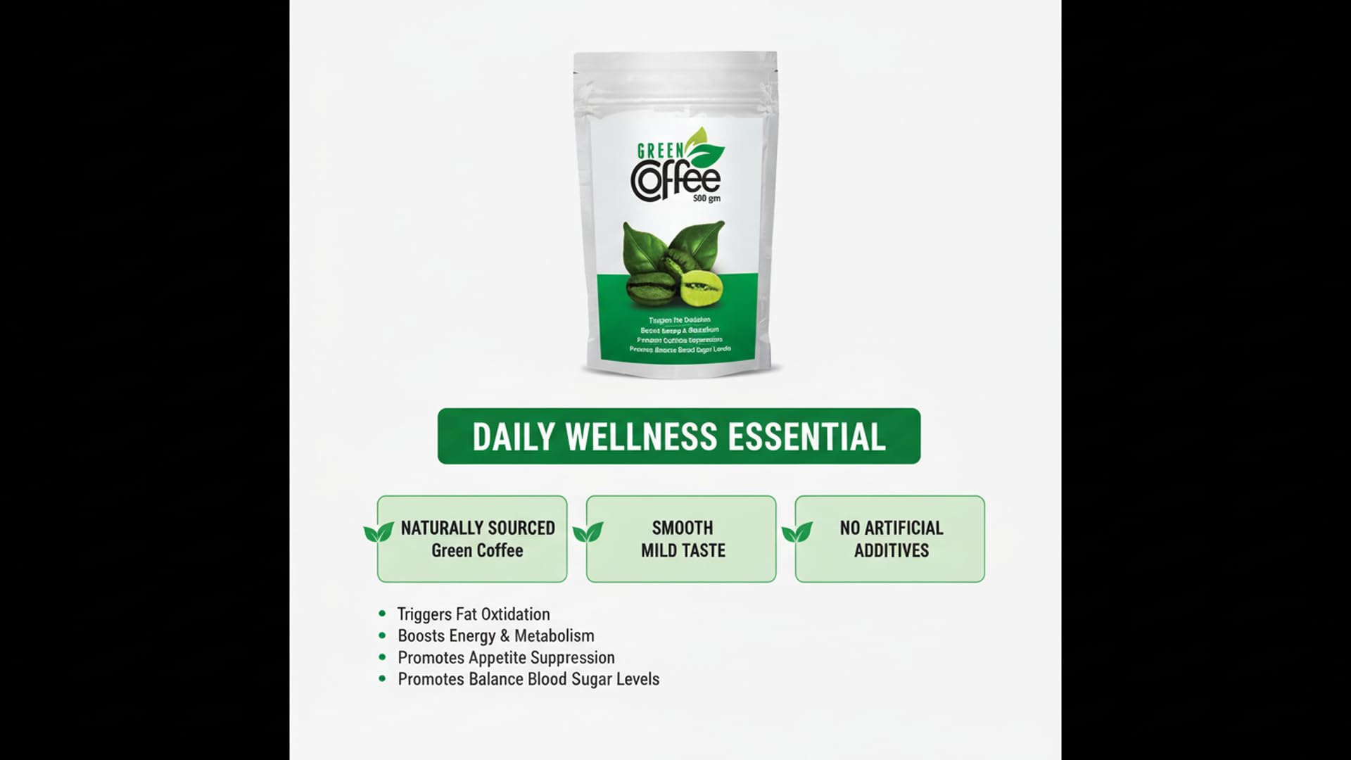 Vokin Biotech Organic Green Coffee Beans Unroasted Arabica Coffee Supports Weight Loss Management | Grocsy
