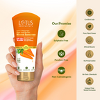 Lotus Botanicals Carrot & Niacinamide Glow and De-Tan Mineral Sunscreen, SPF 50+, PA++++ | Grocsy