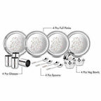 Stainless Steel Glory Dinner Set, 16-Pieces | Grocsy